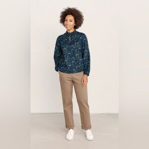 Seasalt Women’s Navy Sea Flow Printed Top Size 6